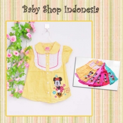 large PK131 Kemeja Anak Minnie Mouse 65 Kuning copy